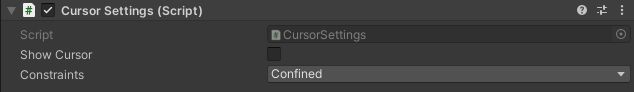 CursorSettings component