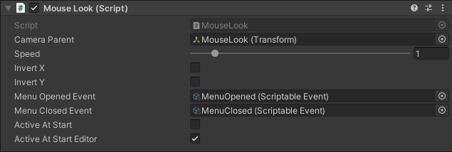 MouseLook component